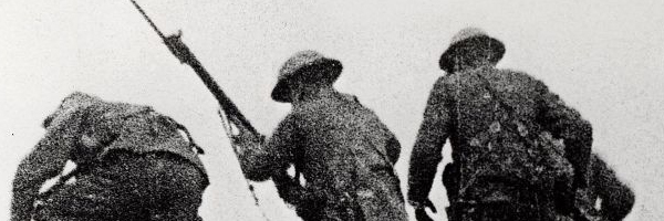 British infantry, going over the top at the Somme.
