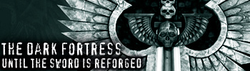 The Dark Fortress logo banner